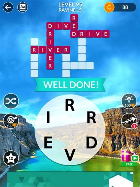 Wordscapes Level 95, Ravine 15 .